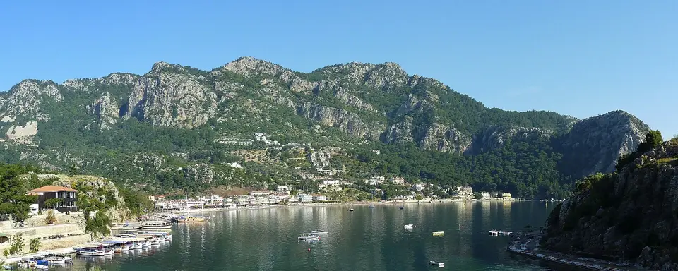 Turunç mahallesinden bir panoramik görünüm (Marmaris, Muğla)