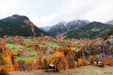 Çağlıyan köyünden bir görünüm (Şavşat, Artvin)