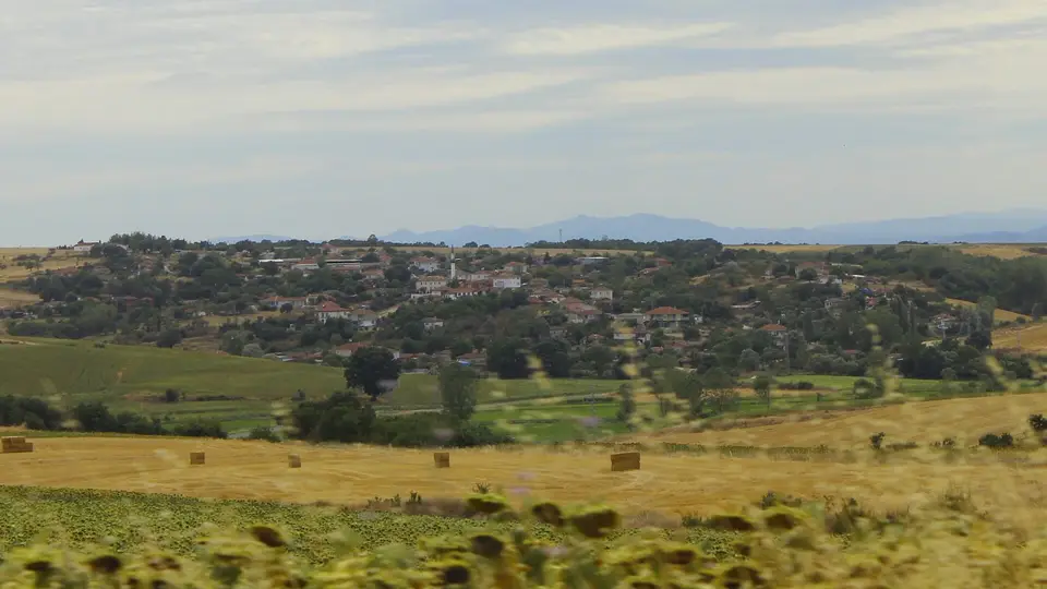 Rahmanca köyünden bir görünüm (Meriç, Edirne)