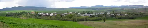 Direkli köyünden bir panoramik görünüm (Yıldızeli, Sivas)