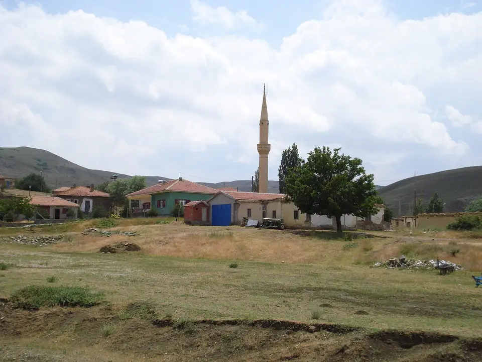 Ankara'nın Şereflikoçhisar ilçesine bağlı Odunboğazı köyünden bir görünüm
